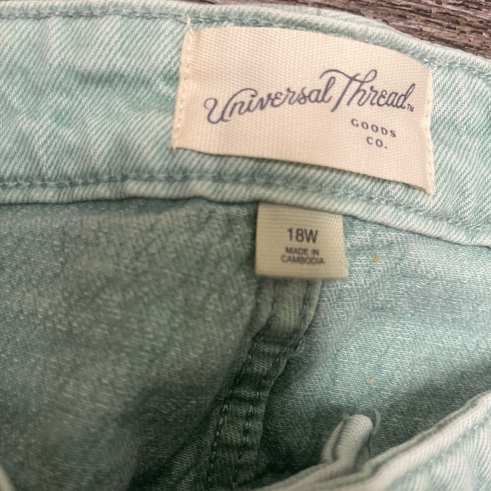 Universal tread vintage straight Light Green Denim Jeans - Picture 4 of 8